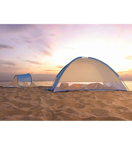Bestway polyester fiberglass camping tent with UPF 80+ sun protection, 200x120x95 cm, suitable for outdoor camping and beach trips