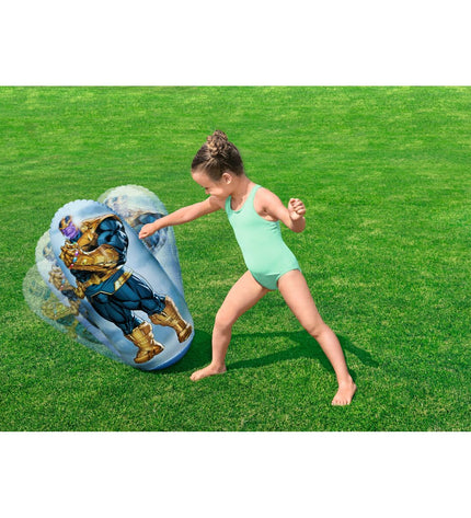 Bestway Avengers inflatable swimming pool with play area, 211x198x125 cm, for outdoor fun and games in the garden.
