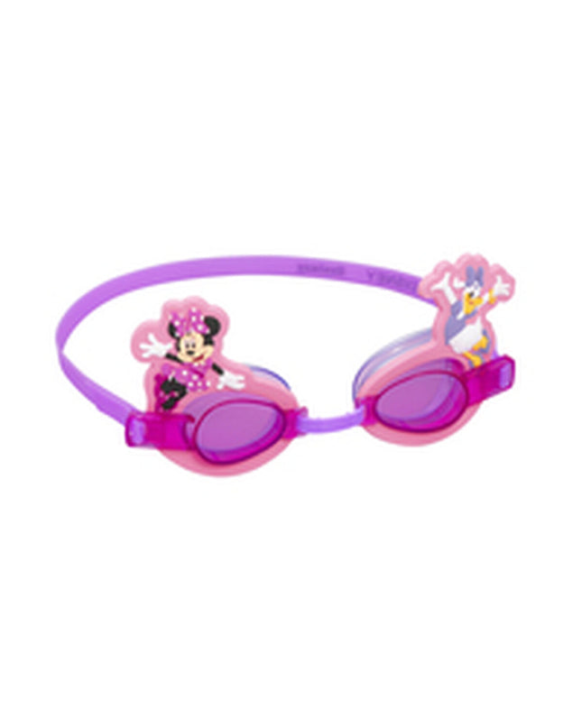 Bestway Minnie & Vrienden swimming goggles with silicone band for children over 3, suitable for swimming pools and beach.