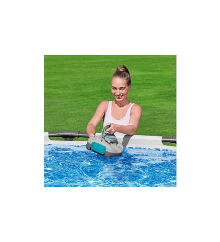Bestway automatic pool cleaner for gardens, suitable for pools, jacuzzis, and spa accessories, with a compact design.