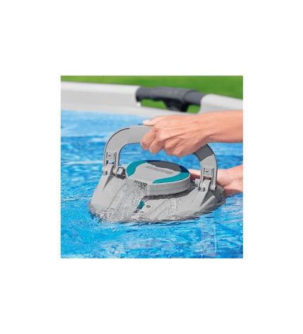 Bestway automatic pool cleaner for gardens, pools, and jacuzzis, featuring a compact design and cleaning tools for pool maintenance