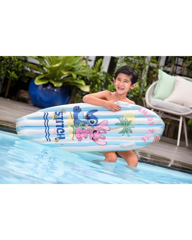 Inflatable Bestway mattress for outdoor play and relaxation, featuring bright colors and durable construction for fun in the sun.