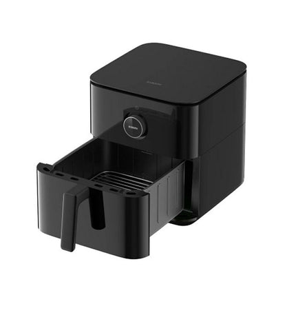 Xiaomi BHR7357EU black 1800W air fryer for home cooking, compact electric kitchen appliance with digital controls.
