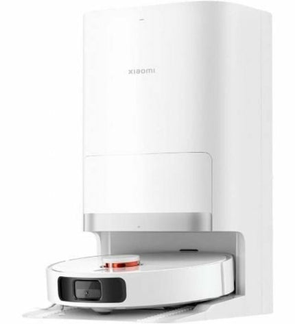 Xiaomi BHR8124EU robot stofzuiger on a clean hardwood floor, demonstrating its sleek design for home cleaning and floor maintenance.