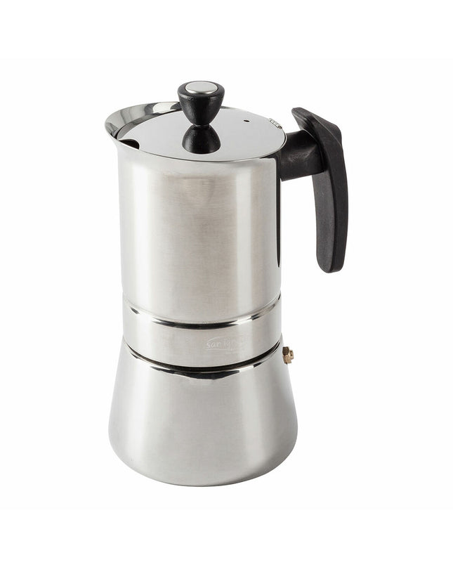 San Ignacio Italiaanse koffiepot San Ignacio Moods SG-3593 in roestvrij staal for 4 cups, suitable for brewing coffee at home