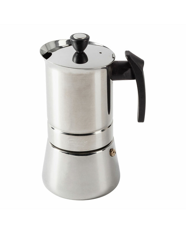 San Ignacio Italiaanse koffiepot San Ignacio Moods SG-3593 in roestvrij staal, 4 kopjes, perfect voor huis en koken.