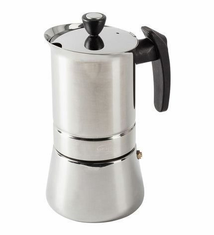 San Ignacio Italiaanse koffiepot SG-3594 in roestvrij staal, 6 kopjes voor huis en koken, perfect voor koffie en thee.