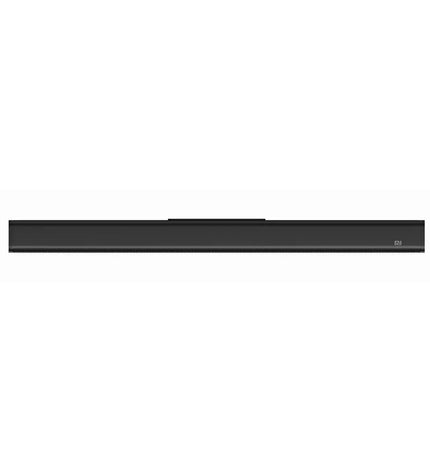 Xiaomi Soundbar in zwart, sleek electronic audio device with control buttons and speaker grille, designed for home entertainment.