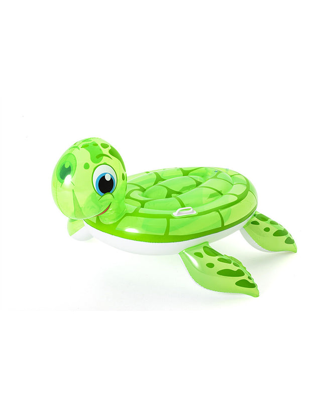 Bestway inflatable turtle figure with handles, 140x140 cm, suitable for beach and pool play, ideal for kids' outdoor fun.