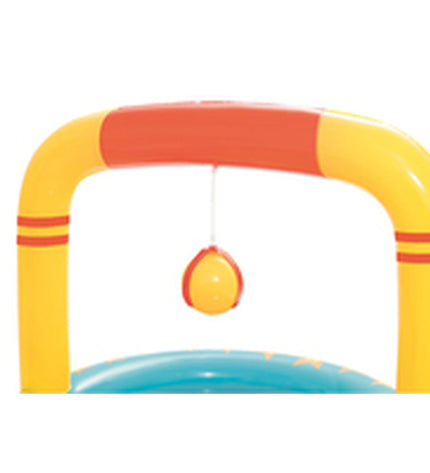 Bestway inflatable swimming pool with bowling game and play area, measuring 435x213x117 cm, ideal for outdoor fun in the garden