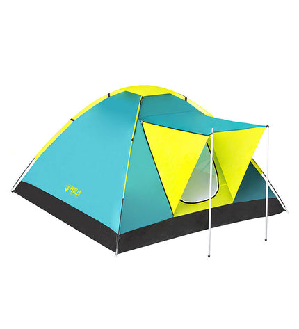 Bestway polyester and steel camping tent, 210x210x120 cm, suitable for outdoor camping and hiking adventures.