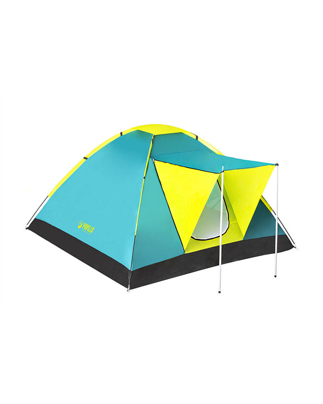 Bestway polyester and steel camping tent, 210x210x120 cm, suitable for outdoor camping and hiking adventures.