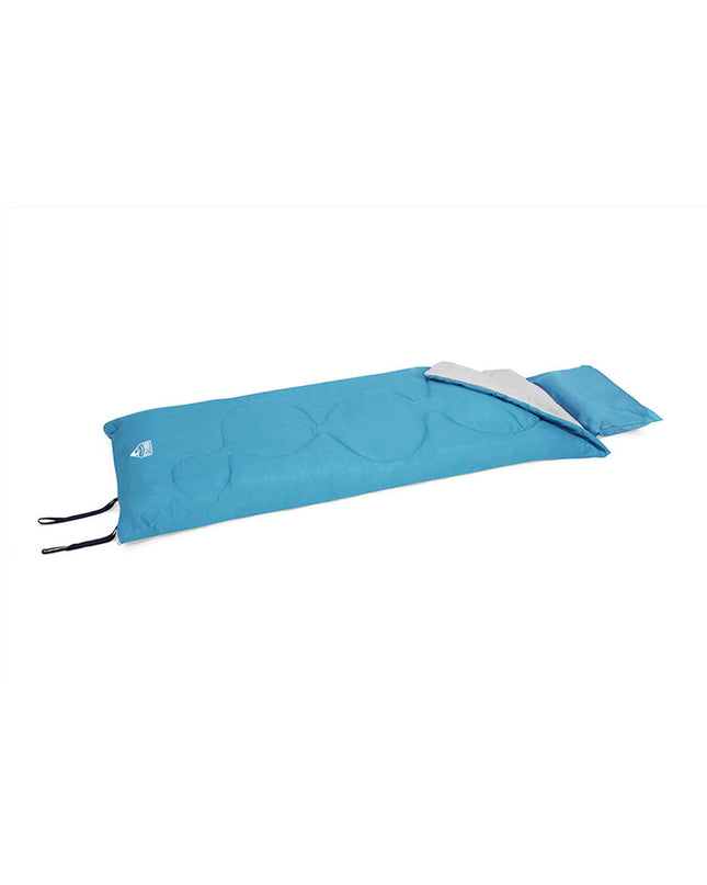 Bestway polyester sleeping bag for camping, 190x84 cm, suitable for temperatures from 3 to -8°C, ideal for outdoor adventures.