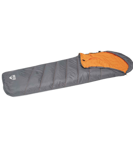 Bestway plastic sleeping bag for camping, 220x75x50cm, suitable for 6-10°C, outdoor and hiking gear, open with zipper visible
