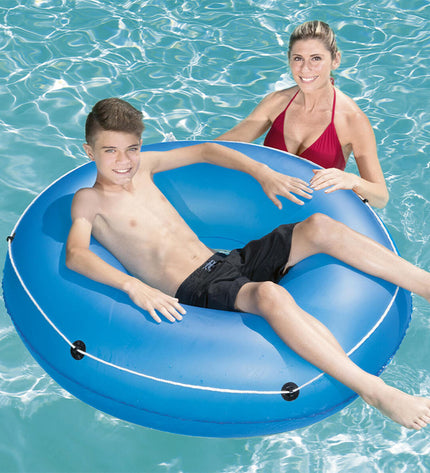 Bestway inflatable smooth float with cord, assorted colors, 119 cm long, ideal for beach and pool play for ages 12 and up