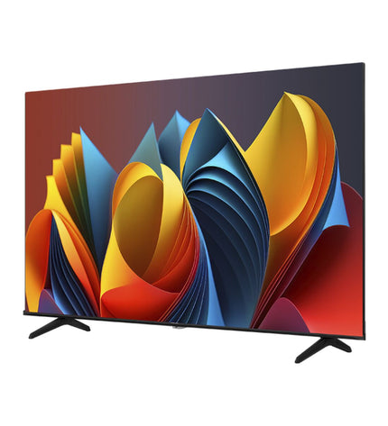 Hisense 50-inch 4K Ultra HD LED Smart TV with HDR and QLED display, showing a vibrant home entertainment setup.
