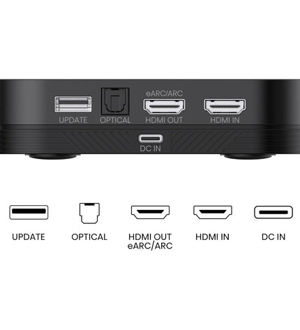 Hisense HT Saturn soundbar in black, electronic audio and hi-fi equipment with sleek design and multiple connection ports.