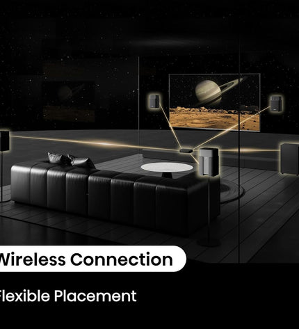 Hisense HT SATURN black soundbar with sleek design, audio- en hifi-apparatuur for immersive home audio.