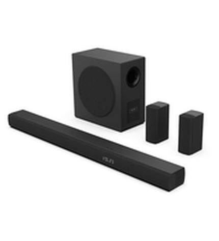 Hisense AX5100Q soundbar in black, 580W audio electronic device with sleek design for home entertainment systems.