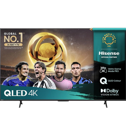 Hisense 65E7Q PRO 4K Ultra HD LED QLED Smart TV displaying vibrant colors on a sleek screen
