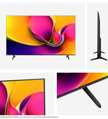 Hisense 65A6Q 65-inch 4K Ultra HD LED Smart TV with HDR and D-LED technology for high-quality home entertainment.