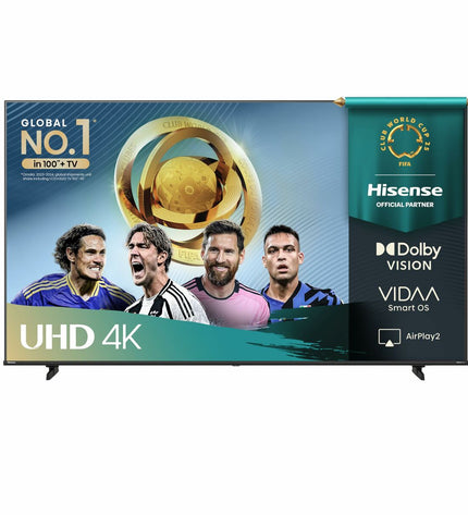Hisense 85A6Q 85-inch 4K Ultra HD LED Smart TV with HDR, D-LED technology, ideal for home theater and entertainment.
