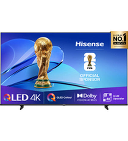 Hisense 75E7Q PRO 75-inch 4K Ultra HD LED QLED Smart TV with HDR, displaying vibrant colors and a sleek modern design.