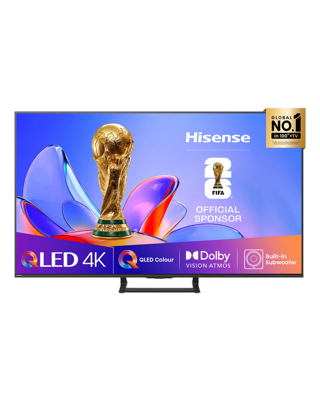 Hisense 55A7Q Smart TV with 55-inch 4K Ultra HD LED display, HDR, and QLED technology for vibrant home entertainment visuals