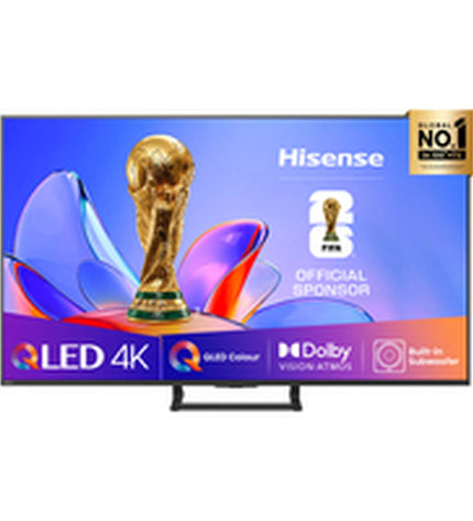 Hisense 75-inch 4K Ultra HD LED QLED Smart TV with HDR for home entertainment, sleek modern design, and vibrant picture quality.