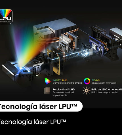 Hisense PT1 4K Ultra HD projector displaying a vivid image, perfect for home theater and video entertainment.
