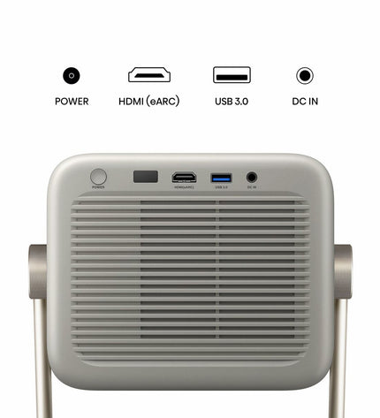 Hisense M2 PRO projector showing a vibrant home theater setup with a large screen and sleek design.