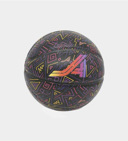 Peak Alvarado black size 7 basketball, sport outdoor ball with textured surface for enhanced grip and control.