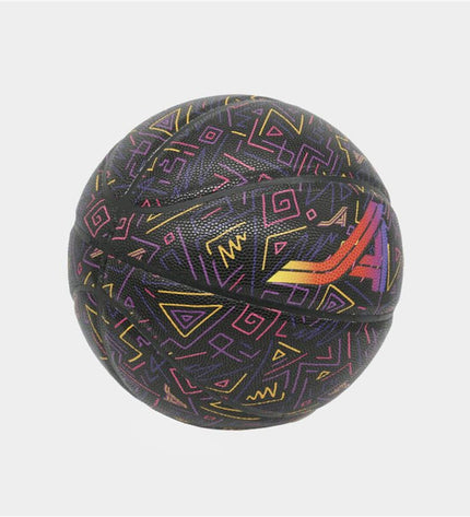Peak Basketbal Alvarado Ball Zwart size 7, black outdoor basketball with textured surface for grip and control.
