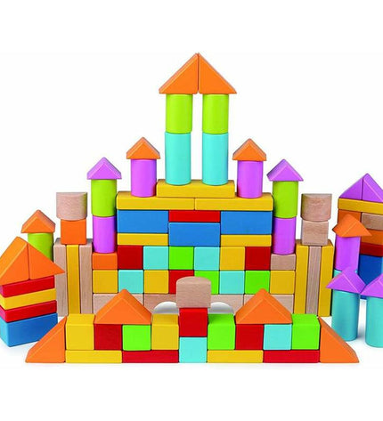 Hape bouwspel met blokken voor speelgoed en games, 27x22x13 cm, inclusief 101 onderdelen voor creatief bouwen.