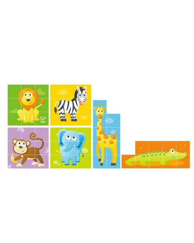 Hape Jungle puzzle toy featuring colorful jungle animals and puzzle pieces designed for children’s educational play.