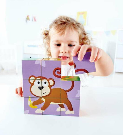 Hape Jungle puzzle toy featuring colorful jungle animals and pieces, designed for children’s educational play and cognitive development.