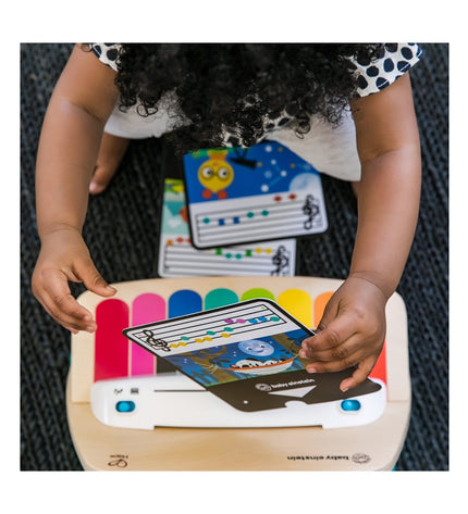Baby Einstein Magic Touch interactive baby piano with tactile keys, colorful design, and musical features for children.