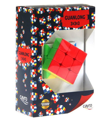 Cayro Rubik's Cube Guanlong 3x3 puzzle toy with colorful squares and twistable sides for brain-teasing fun.
