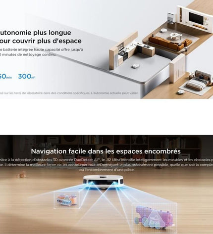 Eureka robot stofzuiger voor huis en koken, schoonmaakt vloeren en ramen, zwart met ronde vorm en sensor details