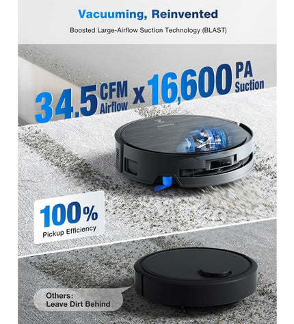 ECOVACS X9 PRO OMNI robot stofzuiger cleaning floor and window surfaces in a modern home.