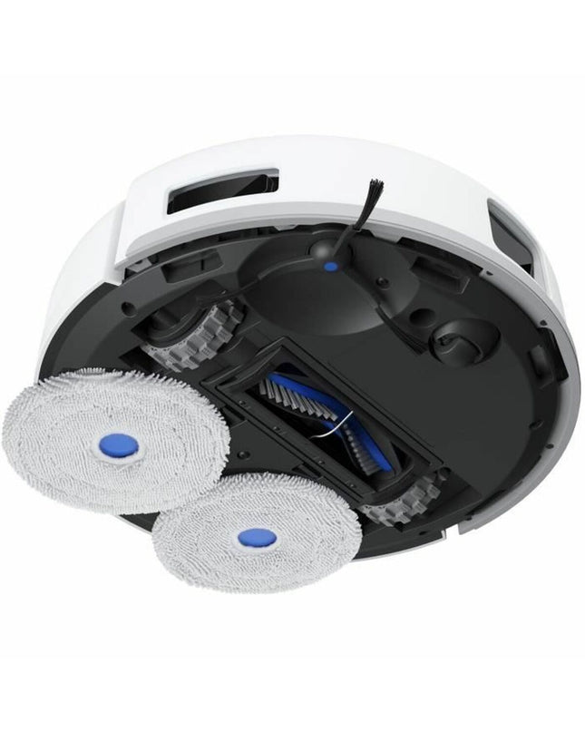 ECOVACS DEEBOT MINI robot stofzuiger in wit with 3200mAh battery and 1.8L dustbin for home cleaning and floor maintenance.