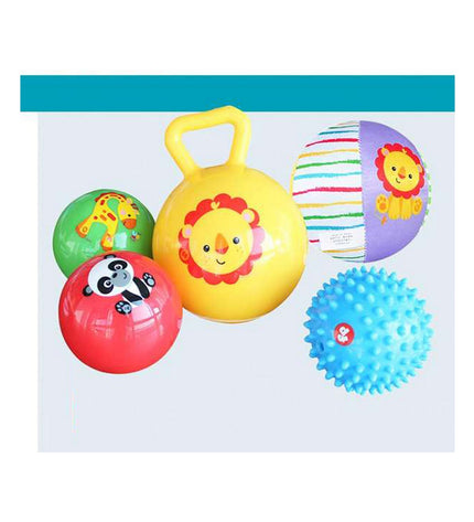Fisher-Price Ballen Fisher-Price dieren speelgoed voor jonge kinderen, kleurrijke zachte ballen met dierenthema voor baby's en peuters