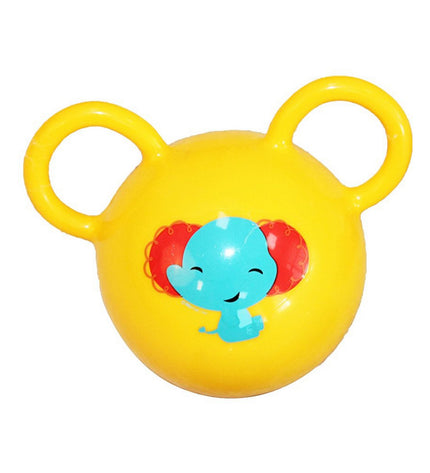 Fisher-Price baby musical rattle with colorful animal design, soft plastic toy for young children to shake and play with.