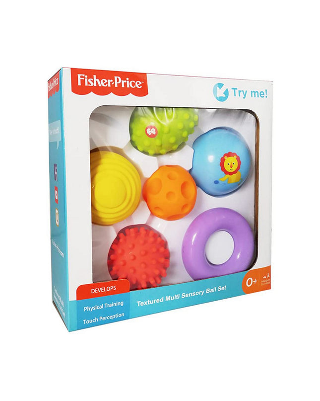 Colorful Fisher-Price Ballen set for babies with six soft, engaging toy balls designed for young children.