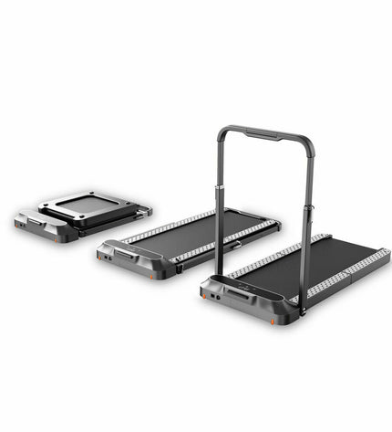 Xiaomi WALKINGPAD R2B Kingsmith foldable treadmill for walking and running, sleek black design for fitness and outdoor exercise.