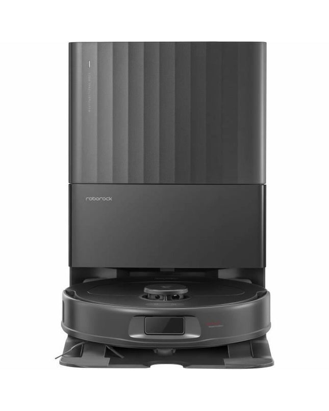 Roborock QREVO PLUS robot stofzuiger with 5200 mAh battery cleaning floors in a modern home.