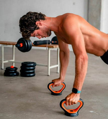Xiaomi ORMANC20 kettlebell and dumbbell set for fitness and outdoor workouts, featuring durable black weights for strength training.