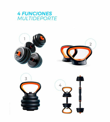 Xiaomi 40kg kettlebell and dumbbell set for fitness and outdoor workout, featuring durable black metal weights and handles.