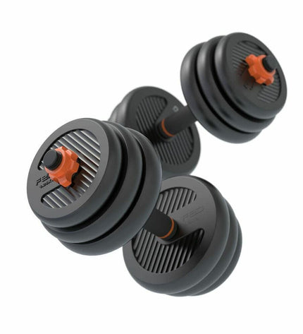 Xiaomi ORMANBAS35 35 kg black and multicolour dumbbells for fitness and outdoor exercise, shown in a workout setting.