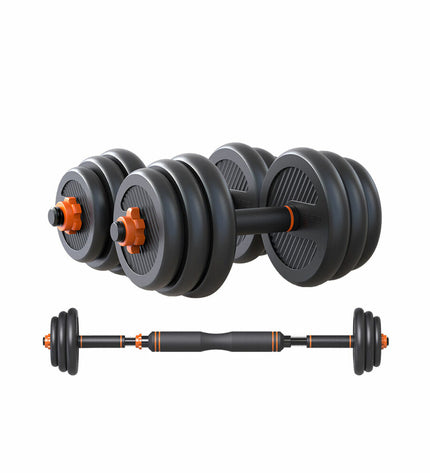 Pair of Xiaomi ORMANBAS35 35kg black and multicolour dumbbells for fitness and outdoor exercise training.